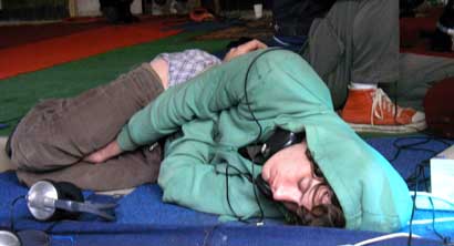 Fiona swears this young man's trousers were already down when she took this picture.
